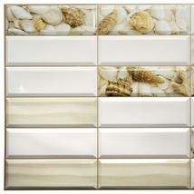 Dundee Deco PG7034 White Beige Faux Shells Sand, 3.1 ft x 1.6 ft, PVC 3D Wall Pa - £7.79 GBP+