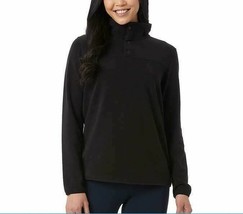 32 Degrees  Snap Arctic Fleece Pullover BLACK Women&#39;s Sz L NWT - $396.19 MXN