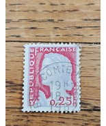 France Stamp Republique Francaise 0,25 Used Marianne 968 - $0.99