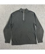 Tommy Bahama 1/4 Zip Pullover Mens Large Gray Sweater Island Zone Adults - $41.79 CAD