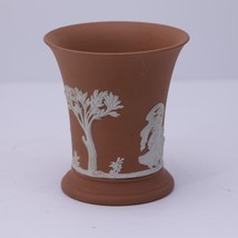 Wedgwood Jasperware Terra Cotta Trumpet Vase - £39.16 GBP