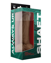 Shaft Model N Flexskin Liquid Silicone 9.5&quot; Side Curve Dong W/balls - Oak - £82.26 GBP