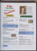 Tilo Tex Mex West Avenue Panchitos Menu San Antonio Texas - $17.82