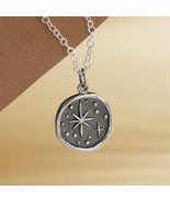 Sterling Silver Wax Seal North Star Necklace 18 Inch - $58.87