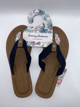 NWT Tommy Bahama Women&#39;s Logo Light Flip Flops Sandals 7 Blue/Brown - £27.97 GBP