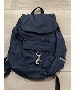 Rebecca Minkoff Womens Bikeshare Nylon Backpack Blue Travel Purse Commut... - $49.49