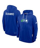 Mens Retro Seahawks Sideline Alt 2 Pullover Hoodie - Royal Blue - $103.23 CAD