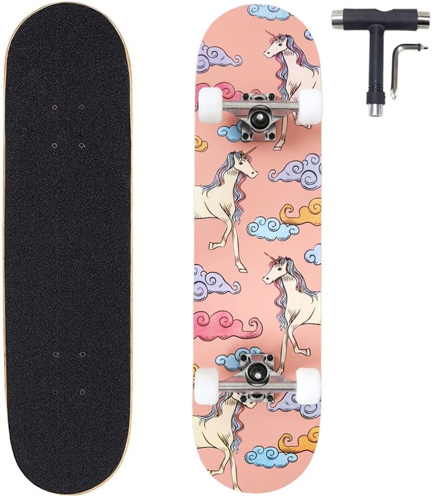 Annee 31X8 Inch Skateboard Complete For Beginners, 7 Layer Maple, And Ad... - $41.93