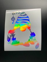 Christmas gnome vinyl sticker holographic decal Decal Laptop sticker Dec... - £5.53 GBP