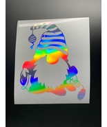 Christmas gnome vinyl sticker holographic decal Decal Laptop sticker Dec... - $6.99