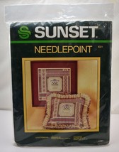 Vintage 1984 Lace Ribbons Needlepoint Kit by Sunset - 12&quot; x 12&quot; Pillow o... - $33.20