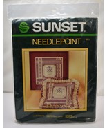 Vintage 1984 Lace Ribbons Needlepoint Kit by Sunset - 12&quot; x 12&quot; Pillow o... - $45.50 CAD
