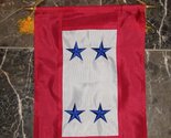 AES 12x18 Embroidered Four Star Blue Military Service 300D Nylon Flag 12... - £14.41 GBP