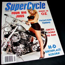Super Cycle Motorcycle Magazine Feb 1990 Nudes Oz Harley Davidson Custom Girls - £11.19 GBP