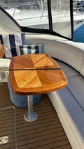 High Gloss Varnished Teak Table Top 19.7x27.5 Inch Barrel Shaped Marine Boat RV - $799.00+