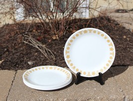 Set of 6 Corelle Corning Butterfly Gold Salad Plates 6 3/4&quot; Lunch Plates EUC! - £23.97 GBP