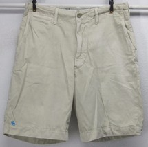 Abercrombie &amp; Fitch Men&#39;s 31W Khaki Casual Walking Shorts Drawstring 100% Cotton - £19.89 GBP