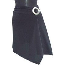 Cache Mother Of Pearl Self Belt Buckle Asymmetrical Stretch Skirt $118 N... - $47.20