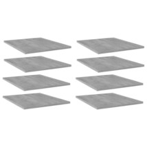 Bookshelf Boards 8 pcs Concrete Gray 15.7&quot;x19.7&quot;x0.6&quot; Engineered Wood - $82.49