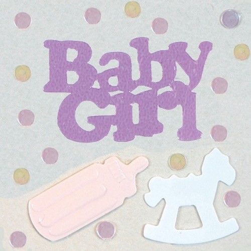 Confetti MultiShape Mix - Baby Shower Girl - 1/2 Oz-Pounds - FREE SHIP (9115)
