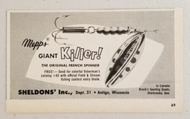 1965 Print Ad Mepps Giant Killer Fishing Lures Sheldons Antigo,WI - £7.06 GBP