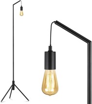 Industrial Floor Lamp Standing Black Tall Reading Minimalist Tripod Living Room - £39.08 GBP