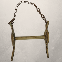 Vintage Horse Bit Short Shank Liverpool Brass Bit Trademark (W) & Royal 5... image 2