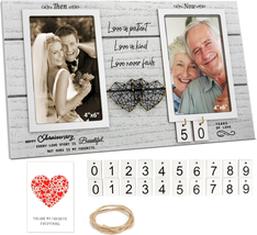 Gifts for Wife from Husband, Then &amp; Now Anniversary Picture Frame, 50Th Years We - £28.74 GBP