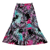 NEW Iman Global Chic Maxi Skirt Large Floral Tropical Rayon Spandex Mult... - $20.15