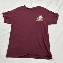Unisex T-Shirt Burgundy Short Sleeve Moonshine Great Smokey Mounts S - £11.87 GBP