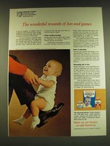 1966 Gerber Baby Food Ad - The wonderful rewards of fun and games - $18.49