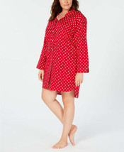 allbrand365 designer Womens Sleepwear Plus Size Flannel Sleepshirt,Candy Red,2X - £39.96 GBP