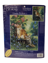 Candamar Designs Linda Picken Hobbs &amp; Topper Cats Picture Cross Stitch K... - £7.16 GBP