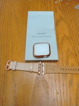 Smartwatch Tan  Leather Bands With Rose Gold Cover - $14.99