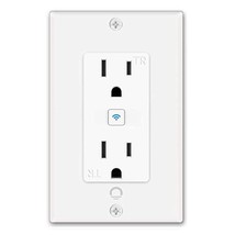 Alexa And Google Home Compatible Smart Wifi In-Wall Outlet With 15 Amp - £29.70 GBP