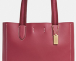 Coach Soft Leather Derby Tote Rouge Red 58660 Gold Bag Charm NWT $350 Re... - $143.54