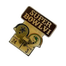 Super Bowl VI NFL Pin Dolphins Cowboys Football Metal Enamel - £7.82 GBP