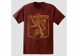 NEW Men&#39;s Game of Thrones Lannister Graphic Wine Colored Small T-Shirt - $16.10