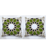 Handmade Moroccan Embroidered Cushion Covers – 2 Boho Decorative Pillow-... - €102,73 EUR