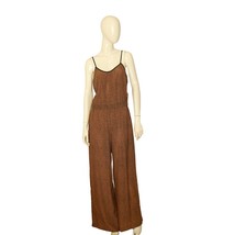 Michael Kors Leopard Animal Print Sleeveless Wide Leg Jumpsuit Overall s... - $148.50