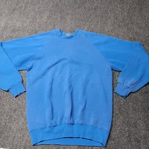 Vintage Russell Blank Sweatshirt Adult XL Blue Fleece Pullover Plain Cre... - £18.12 GBP