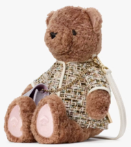 Kate Spade 3D Teddy Bear Crossbody Bag Brown Fur KI972 NWT Collectible $449 FS - £137.75 GBP