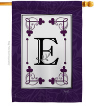 Classic E Initial House Flag Simply Beauty 28 X40 Double-Sided Banner - $36.97