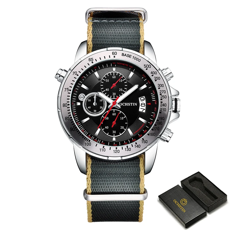 OCHSTIN Mens Pilot Watch Military Wristwatches For Men  Sports Chronograph Water - £23.92 GBP