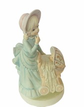 Lefton Music box figurine Rock a Bye Baby 1983 vtg Christopher Collection Mother - £46.68 GBP