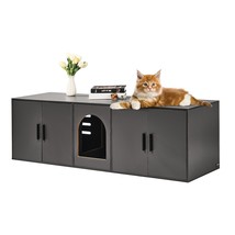 VEVOR Cat Litter Box Enclosure Wooden Litter Box Furniture Hidden 57.9&quot; ... - $3,750.04 MXN