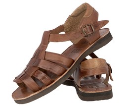 Men&#39;s Authentic Mexican Huarache Sandals Handmade Real Leather Buckle Ch... - £31.42 GBP