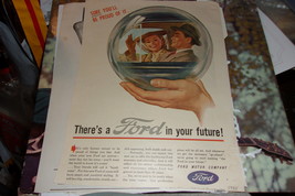 double-sided color vintage advertisement for the Ford Motor Company and Kreml Sh - £15.92 GBP