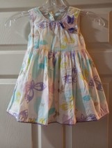 Kids R Us Girls Toddler Size 2T Flower Floral Summer Dress Butterflies Easter - £10.38 GBP