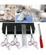 Pet Cat Dog Grooming Scissors Set Stainless Steel Professional Pet Trimm... - £31.92 GBP